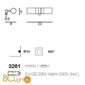Подсветка для картин Linea Light Fotis 3261 - Схема