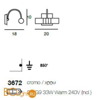 Подсветка для картин Linea Light Fotis 3672 - Схема