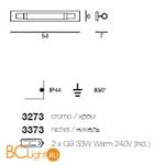 Настенный светильник Linea Light Fotis 3373 - Схема