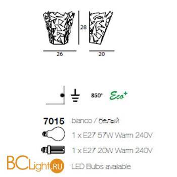 Настенный светильник Linea Light Fracta 7015 - Схема