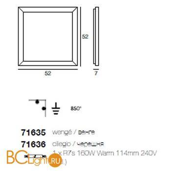 Настенный светильник Linea Light Modern collection 71636 - Схема