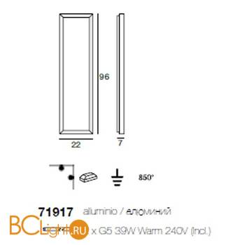 Настенный светильник Linea Light Frame 71917 - Схема