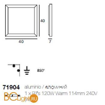 Настенный светильник Linea Light Frame 71904 - Схема