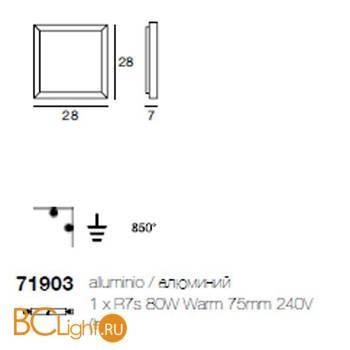 Настенный светильник Linea Light Frame 71903 - Схема