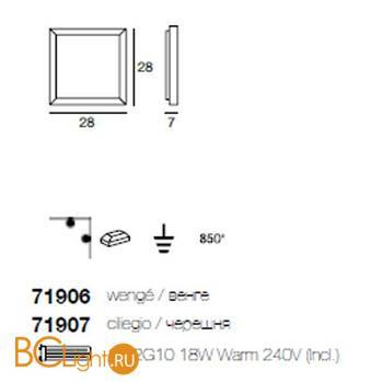 Настенно-потолочный светильник Linea Light Frame 71906 - Схема