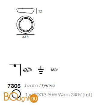 Потолочный светильник Linea Light Gesso 7305 - Схема