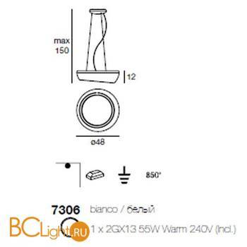Подвесной светильник Linea Light Gesso 7306 - Схема