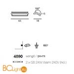 Настенный светильник Linea Light Class Modern collection 4890 - Схема