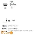 Настенный светильник Linea Light Girevole 4851 - Схема