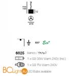 Подвесной светильник Linea Light GISELE 6825 - Схема