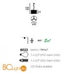 Подвесной светильник Linea Light GISELE 6823 - Схема