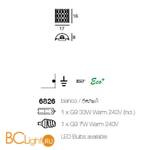 Настенный светильник Linea Light Gisele 6826 - Схема