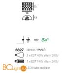 Настенный светильник Linea Light Gisele 6827 - Схема