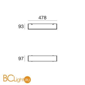 Потолочный светильник Linea Light Glued 90302 - Схема