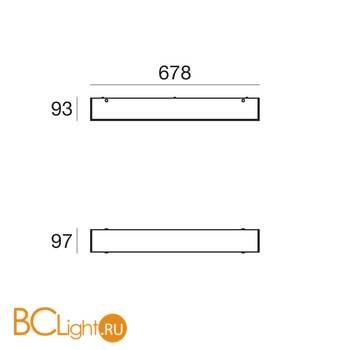 Потолочный светильник Linea Light Glued 90303 - Схема