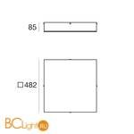 Потолочный светильник Linea Light Glued 90307 - Схема