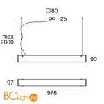 Подвесной светильник Linea Light Glued 90308 - Схема
