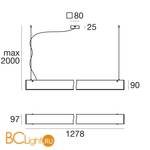 Подвесной светильник Linea Light Glued 90309 - Схема