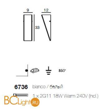 Настенный светильник Linea Light GLUED 6736 - Схема