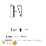 Настенный светильник Linea Light GLUED 6736 - Схема