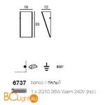 Настенный светильник Linea Light GLUED 6737 - Схема