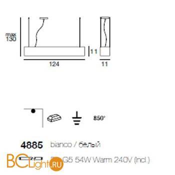Подвесной светильник Linea Light Modern collection 4885 - Схема