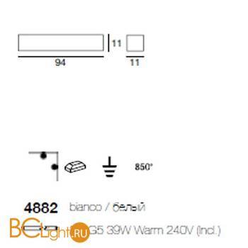 Потолочный светильник Linea Light Modern collection 4882 - Схема