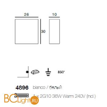 Бра Linea Light Class Modern collection 4896 - Схема