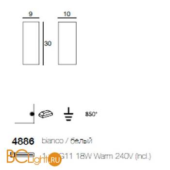 Бра Linea Light Class Modern collection 4886 - Схема