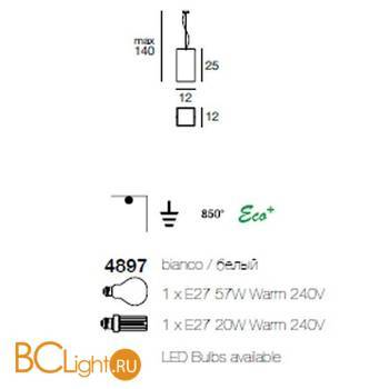 Подвесной светильник Linea Light Modern collection 4897 - Схема