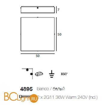 Потолочный светильник Linea Light Modern collection 4895 - Схема