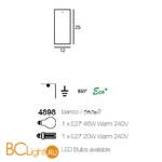 Бра Linea Light Class Modern collection 4898 - Схема