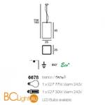 Подвесной светильник Linea Light Glued 6678 - Схема