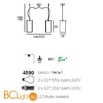 Подвесной светильник Linea Light Glued 4899 - Схема