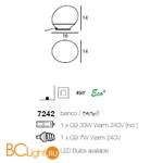 Настольная лампа Linea Light Goccia 7242 - Схема