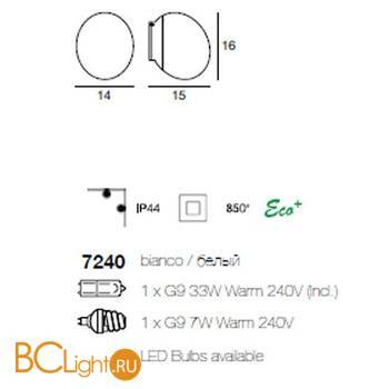 Настенно-потолочный светильник Linea Light Goccia 7240 - Схема