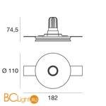Встраиваемый светильник Linea Light Gypsum Coloring 8818 - Схема