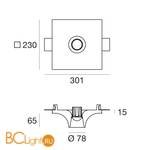 Встраиваемый светильник Linea Light Gypsum 8862 - Схема