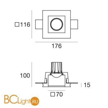 Встраиваемый светильник Linea Light Gypsum 8865 - Схема