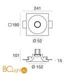 Встраиваемый светильник Linea Light Gypsum 8867 - Схема