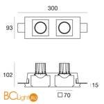 Встраиваемый светильник Linea Light Gypsum 8871 - Схема