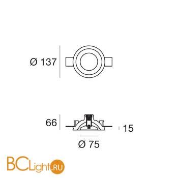Встраиваемый светильник Linea Light Gypsum 60811N00 - Схема
