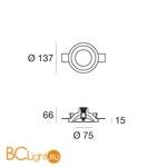 Встраиваемый светильник Linea Light Gypsum 60811W00 - Схема