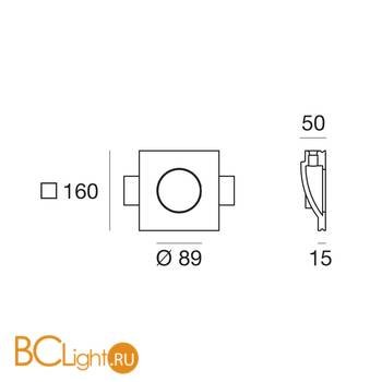 Встраиваемый светильник Linea Light Gypsum 60813W00 - Схема