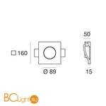 Встраиваемый светильник Linea Light Gypsum 60813W00 - Схема