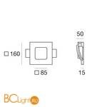 Встраиваемый светильник Linea Light Gypsum 60814N00 - Схема