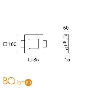 Встраиваемый светильник Linea Light Gypsum 60814W00 - Схема