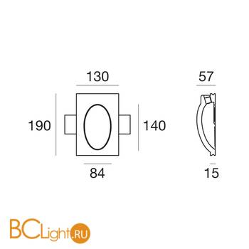 Встраиваемый светильник Linea Light Gypsum 60815W00 - Схема