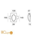 Встраиваемый светильник Linea Light Gypsum 60815W00 - Схема