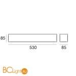 Настенный светильник Linea Light Gypsum 60819N00 - Схема